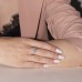Ροζέτα λευκόχρυσο μονόπετρο δαχτυλίδι Κ14